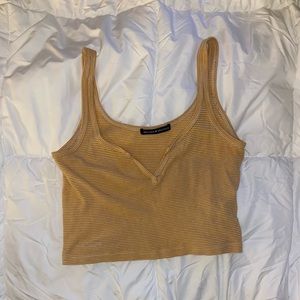 Brandy Melville cropped yellow tank